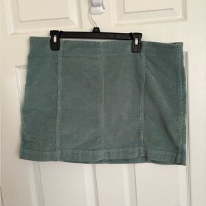 Wild Fable Teal Corduroy Mini Skirt